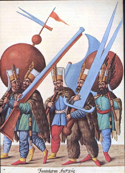 Janissaries in procession insignia02